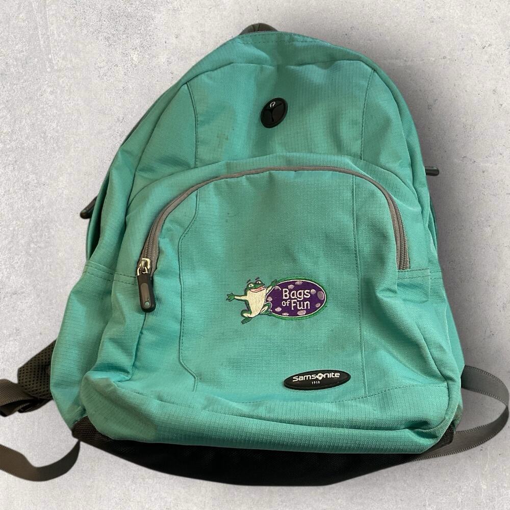Samsonite Kids Aqua “Bags of Fun” Frog Backpack Travel / School Bag